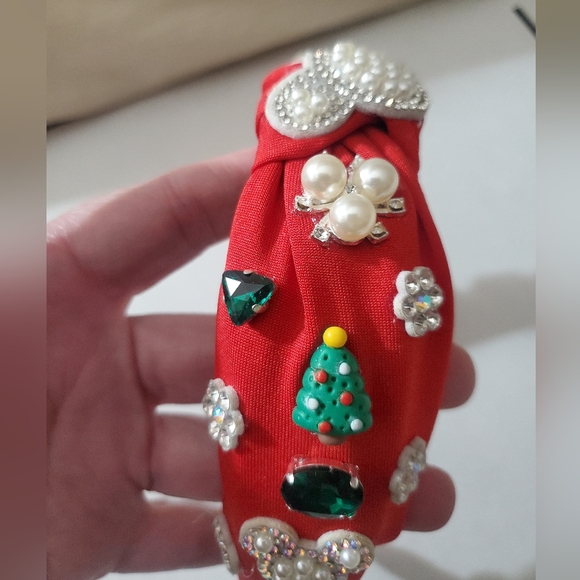 Mickey headband bling Christmas Rhinestones snowflake handmade crystals tree - Picture 14 of 16